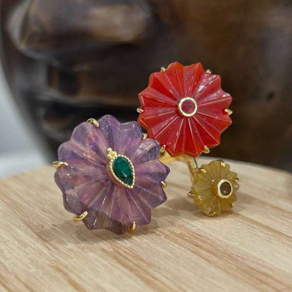 FOLK - anello FLOWER 6