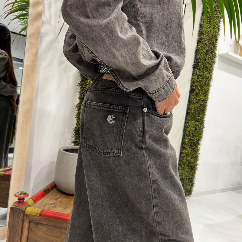 HAVEONE - TUTA DENIM NERA