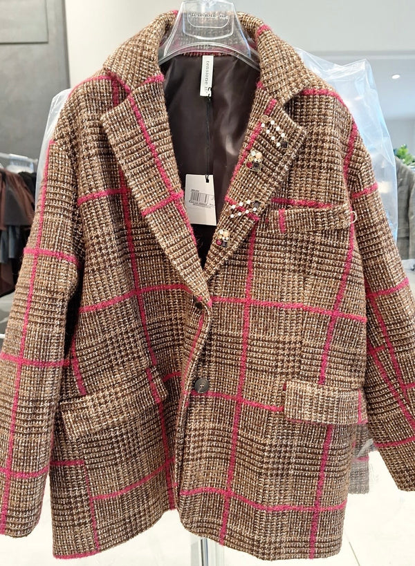 TENSIONE IN - GIACCA OVER PINK STRIPES