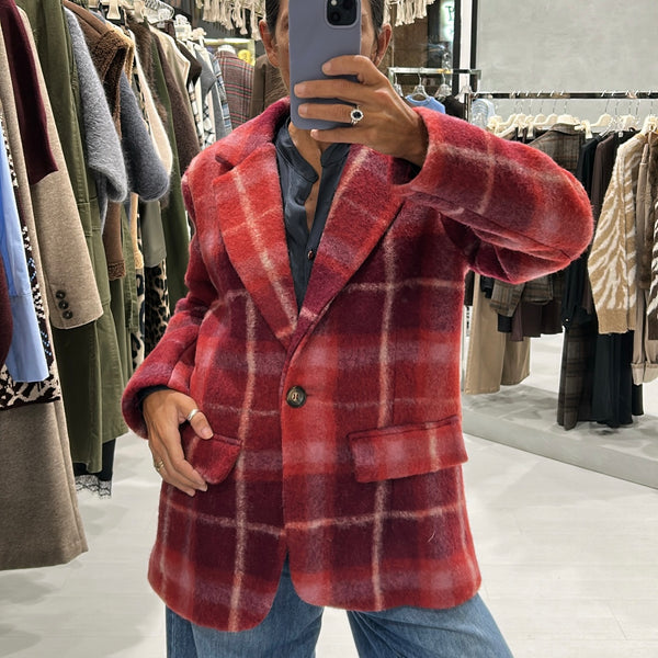 HAVEONE - GIACCA/CAPPOTTO OVER CHECK + COLORI