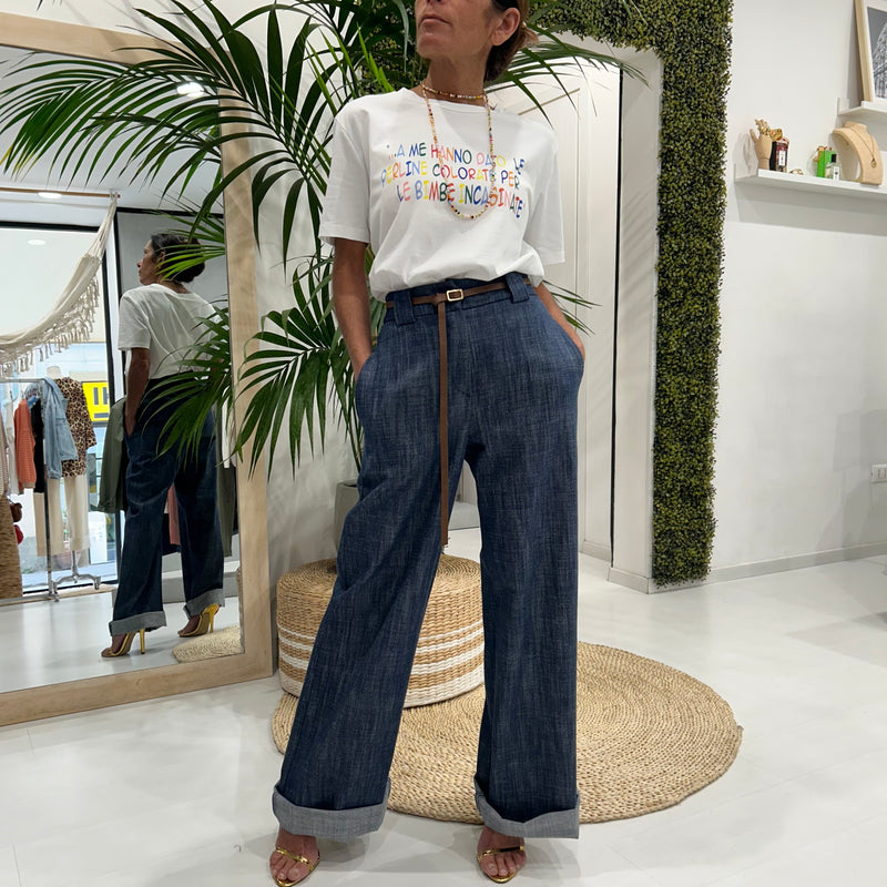 TENSIONE IN - PANTALONE IN DENIM PARIS + COLORI