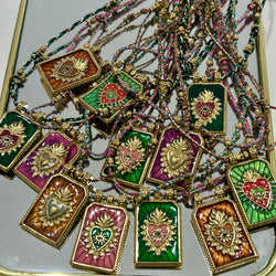 COLLANA CORDINO CUORE SACRO