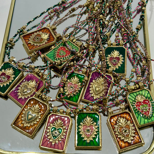 COLLANA CORDINO CUORE SACRO