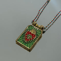 COLLANA CORDINO CUORE SACRO