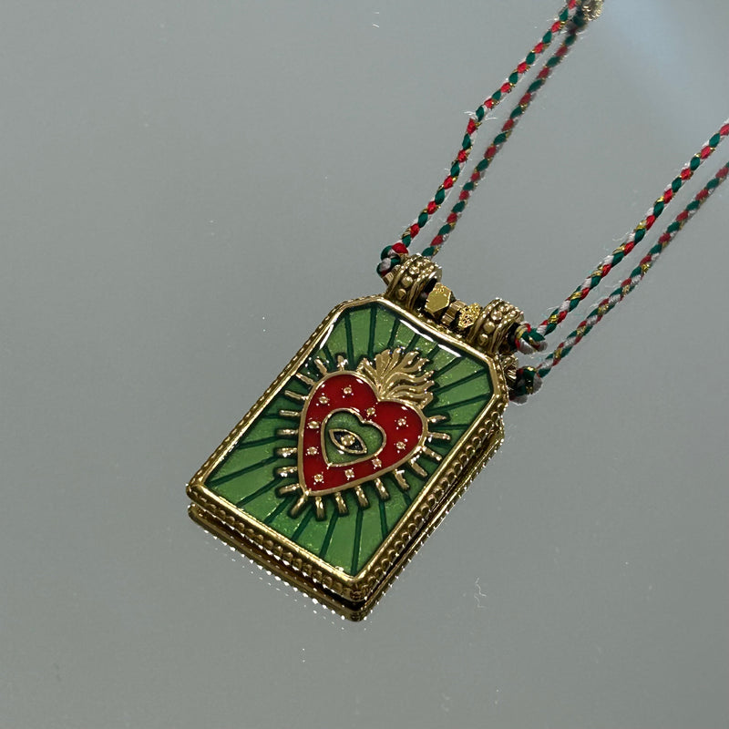 COLLANA CORDINO CUORE SACRO