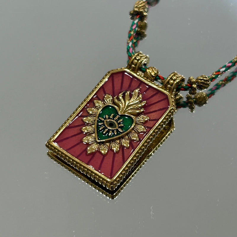 COLLANA CORDINO CUORE SACRO