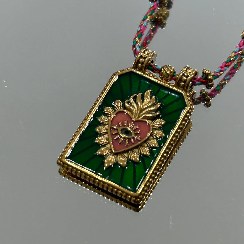 COLLANA CORDINO CUORE SACRO