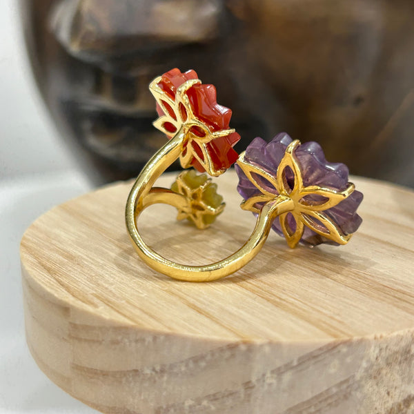 FOLK - anello FLOWER 6