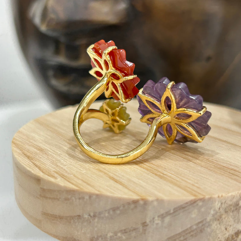 FOLK - anello FLOWER 6