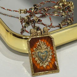 COLLANA CORDINO CUORE SACRO