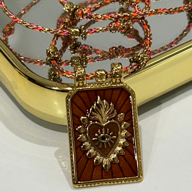 COLLANA CORDINO CUORE SACRO