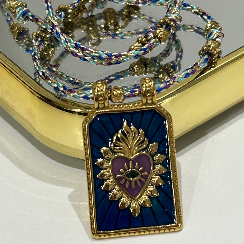 COLLANA CORDINO CUORE SACRO