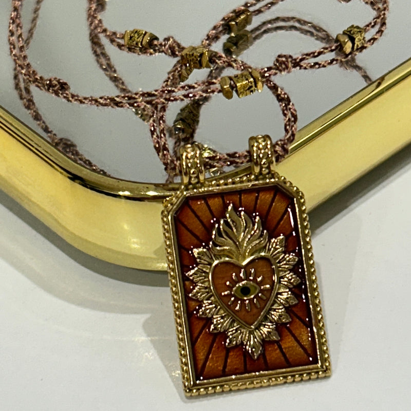 COLLANA CORDINO CUORE SACRO