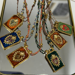 COLLANA CORDINO CUORE SACRO