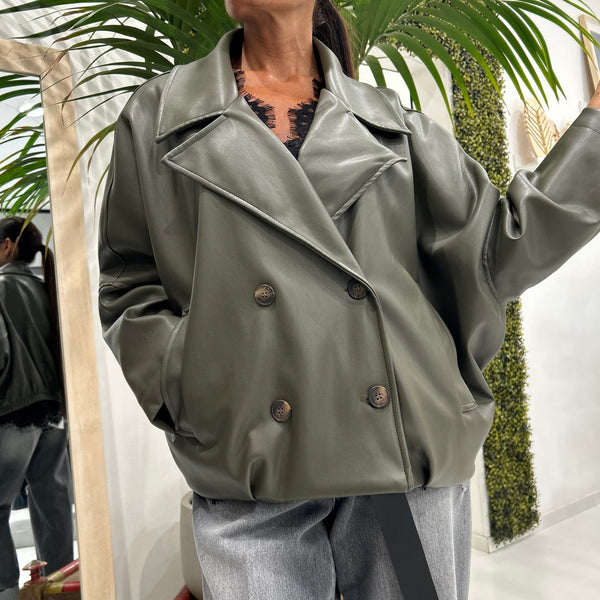 HAVEONE - GIACCA ECOPELLE OVERSIZE