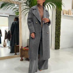 DIXIE - CAPPOTTO HANDMADE GRIGIO DOPPIOPETTO