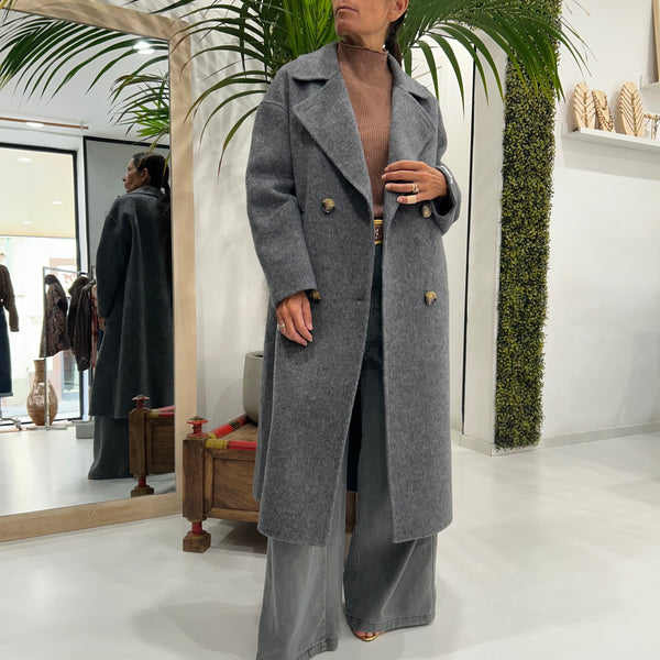 DIXIE - CAPPOTTO HANDMADE GRIGIO DOPPIOPETTO