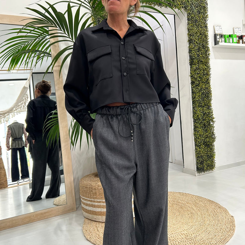 VICOLO - CAMICIA CROPPED + COLORI