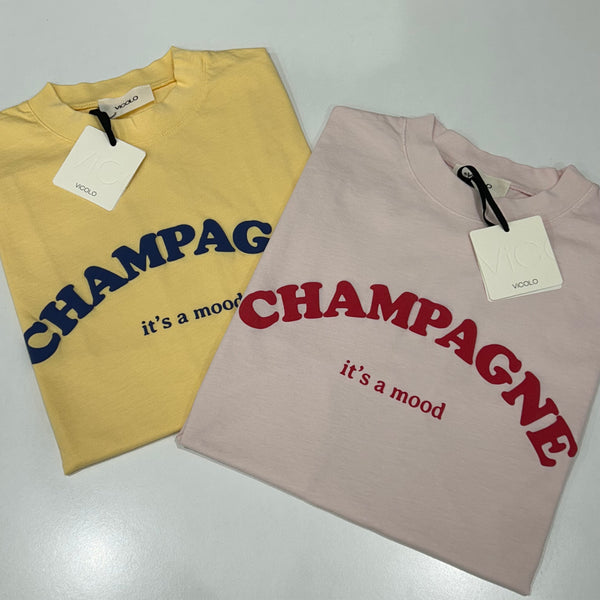 VICOLO - T-SHIRT CHAMPAGNE MOOD
