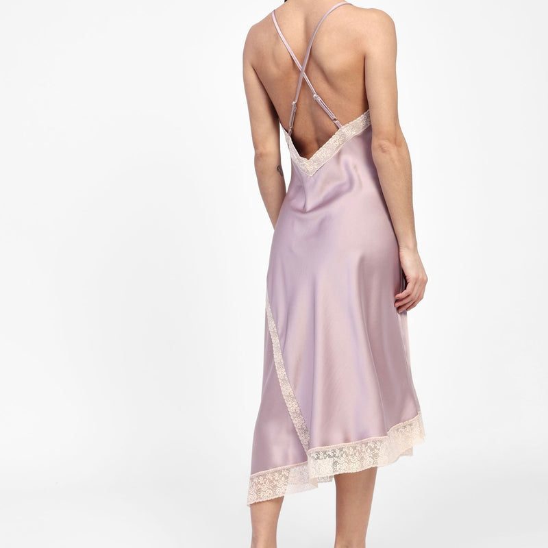 DIXIE - ABITO LINGERIE ASIMETRICO CON PIZZO + COLORI