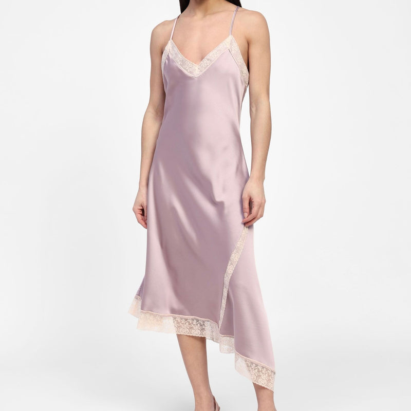 DIXIE - ABITO LINGERIE ASIMETRICO CON PIZZO + COLORI