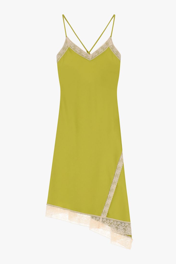 DIXIE - ABITO LINGERIE ASIMETRICO CON PIZZO + COLORI