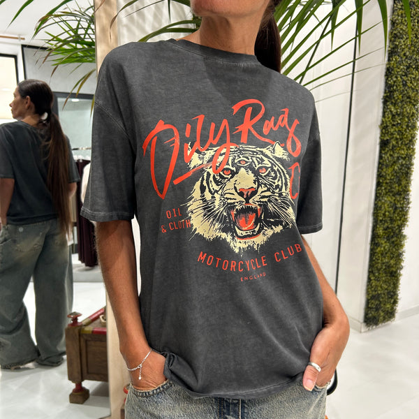 HAVEONE - T-SHIRT TIGER MOTORCYCLE CLUB + COLORI