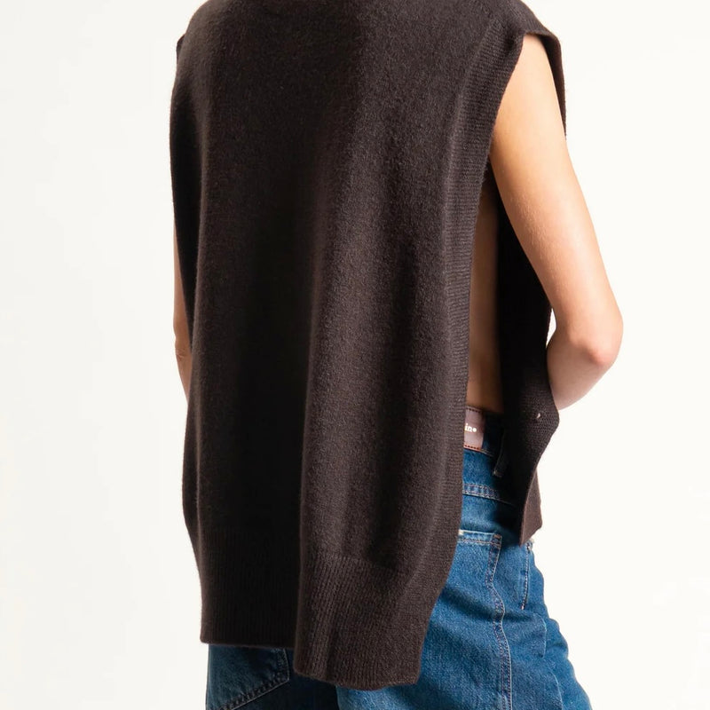 TENSIONE IN - PULL SMANICATO CON BOTTONI LATERALI