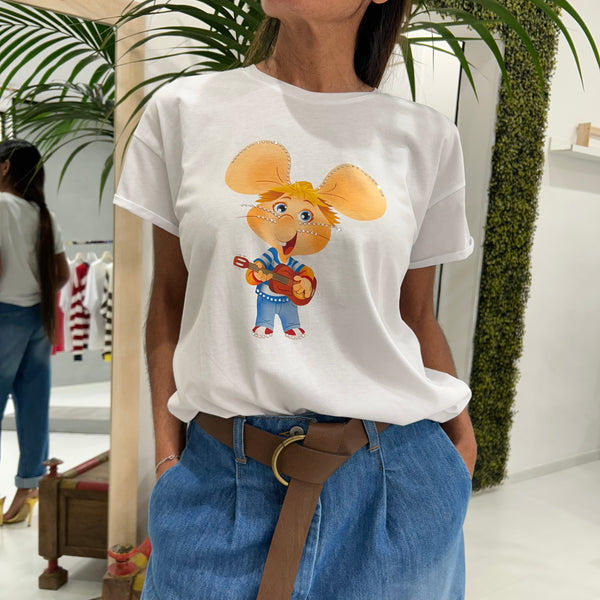 TENSIONE IN - T-SHIRT TOPO GIGIO & CHITARRA