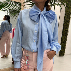 DIXIE - CAMICIA CON FIOCCO BASTONCINI
