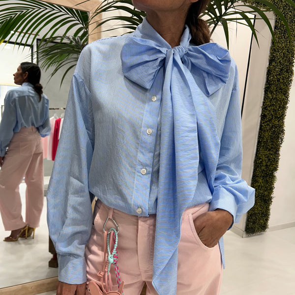 DIXIE - CAMICIA CON FIOCCO BASTONCINI