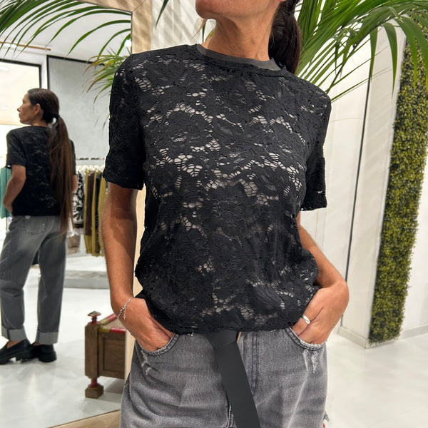 HAVEONE - T-SHIRT DOUBLE CON PIZZO