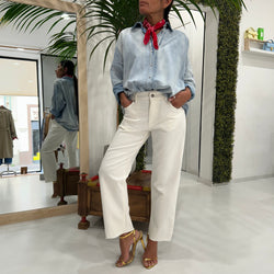 TENSIONE IN - JEANS DRILL’90 BIANCO