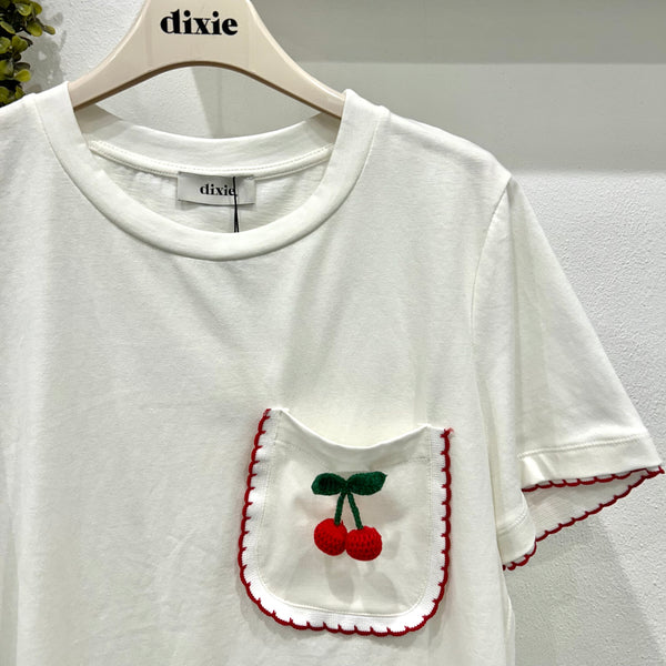 DIXIE - T-SHIRT CHERRY BROCHE