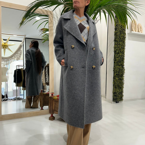 DIXIE - CAPPOTTO HANDMADE GRIGIO DOPPIOPETTO