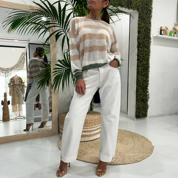 VICOLO - JEANS VINTAGE BIANCO