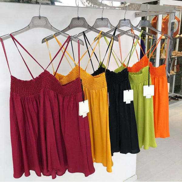 VICOLO - TOP VISCOSA ELASTICO PETTO