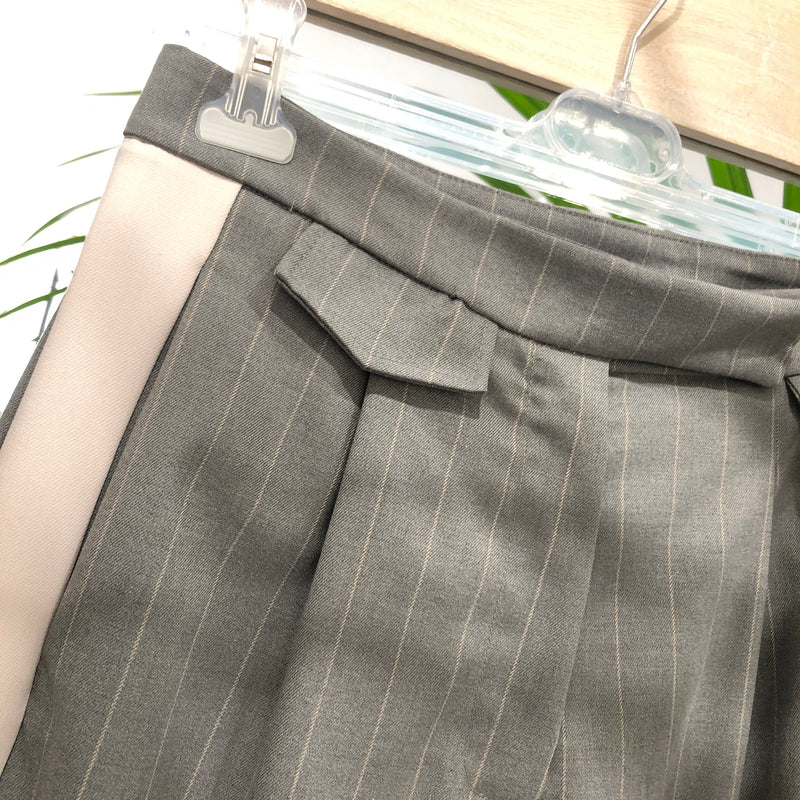 TENSIONE IN - PANTALONE GESSATO  CON BANDA LATERALE