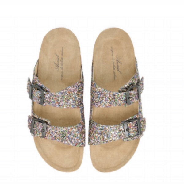 ANNIEL - SANDALO DOPPIA FASCIA MULTIGLITTER
